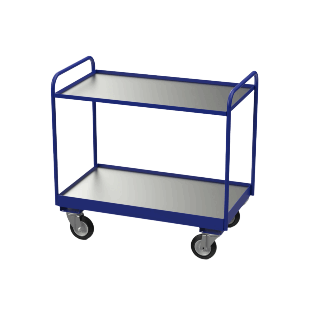 Medium Duty Tray Trolley, Steel Shelves, British Made