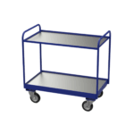 Medium Duty Tray Trolley, Steel Shelves, British Made