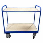 Medium Duty Tray Trolley, Plywood Shelves, British Made — view 4