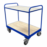 Medium Duty Tray Trolley, Plywood Shelves, British Made — view 3
