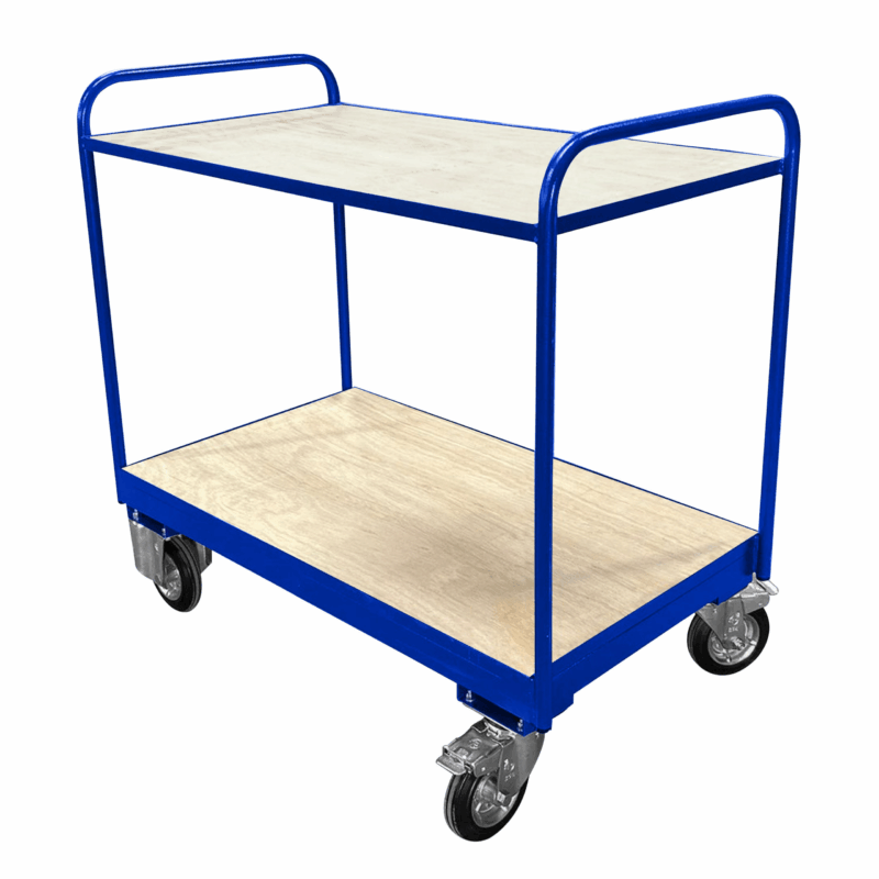 wp-image44873126478104.png | UK Workbenches & Trolleys Medium Duty Tray Trolley, Plywood Shelves, British Made — view 3