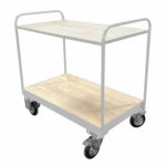 Medium Duty Tray Trolley, Plywood Shelves, British Made — view 18