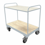 Medium Duty Tray Trolley, Plywood Shelves, British Made — view 19
