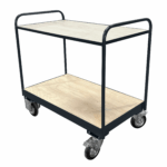 Medium Duty Tray Trolley, Plywood Shelves, British Made — view 20