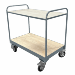 Medium Duty Tray Trolley, Plywood Shelves, British Made — view 21