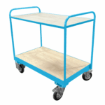 Medium Duty Tray Trolley, Plywood Shelves, British Made — view 22