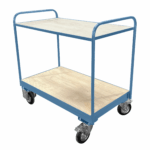Medium Duty Tray Trolley, Plywood Shelves, British Made — view 23