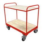 Medium Duty Tray Trolley, Plywood Shelves, British Made — view 24