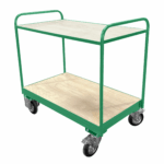 Medium Duty Tray Trolley, Plywood Shelves, British Made — view 25