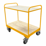Medium Duty Tray Trolley, Plywood Shelves, British Made — view 26