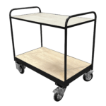 Medium Duty Tray Trolley, Plywood Shelves, British Made — view 28
