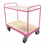 Medium Duty Tray Trolley, Plywood Shelves, British Made — view 29