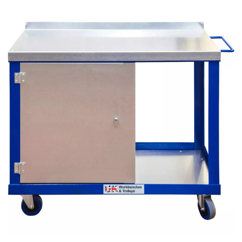 Single Cupboard Tool Trolley, Mobile Workshop Storage — view 3