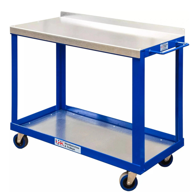 Mobile Table Tool Trolley, Steel Worktop — view 3
