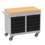 Mobile Tool Cabinet, Wooden Worktop — view 5