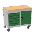 Mobile Tool Cabinet, Wooden Worktop — view 17