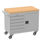 Mobile Tool Cabinet, Wooden Worktop — view 19