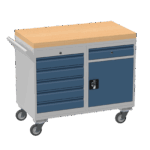 Mobile Tool Cabinet, Wooden Worktop — view 29