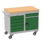 Mobile Tool Cabinet, Wooden Worktop — view 28
