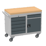 Mobile Tool Cabinet, Wooden Worktop — view 27