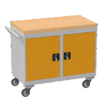 Mobile Tool Cabinet, Wooden Worktop — view 45