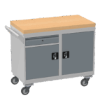 Mobile Tool Cabinet, Wooden Worktop — view 54