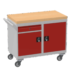 Mobile Tool Cabinet, Wooden Worktop — view 53