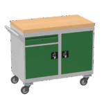 Mobile Tool Cabinet, Wooden Worktop — view 49