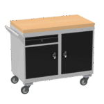 Mobile Tool Cabinet, Wooden Worktop — view 47