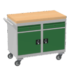 Mobile Tool Cabinet, Wooden Worktop — view 61