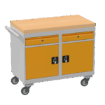 Mobile Tool Cabinet, Wooden Worktop — view 67