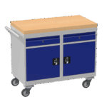 Mobile Tool Cabinet, Wooden Worktop — view 59