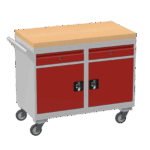 Mobile Tool Cabinet, Wooden Worktop — view 65