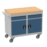 Mobile Tool Cabinet, Wooden Worktop — view 62