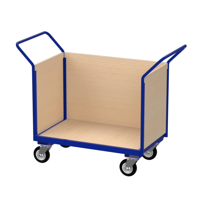 wp-image74005284454785.png | UK Workbenches & Trolleys Flatbed Trolley Enclosed Panels, 500kg, British Made — view 3