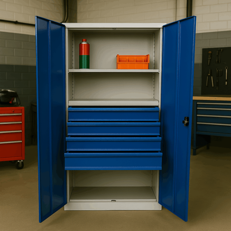 Large Storage Cabinet Cupboard, Drawers — view 2