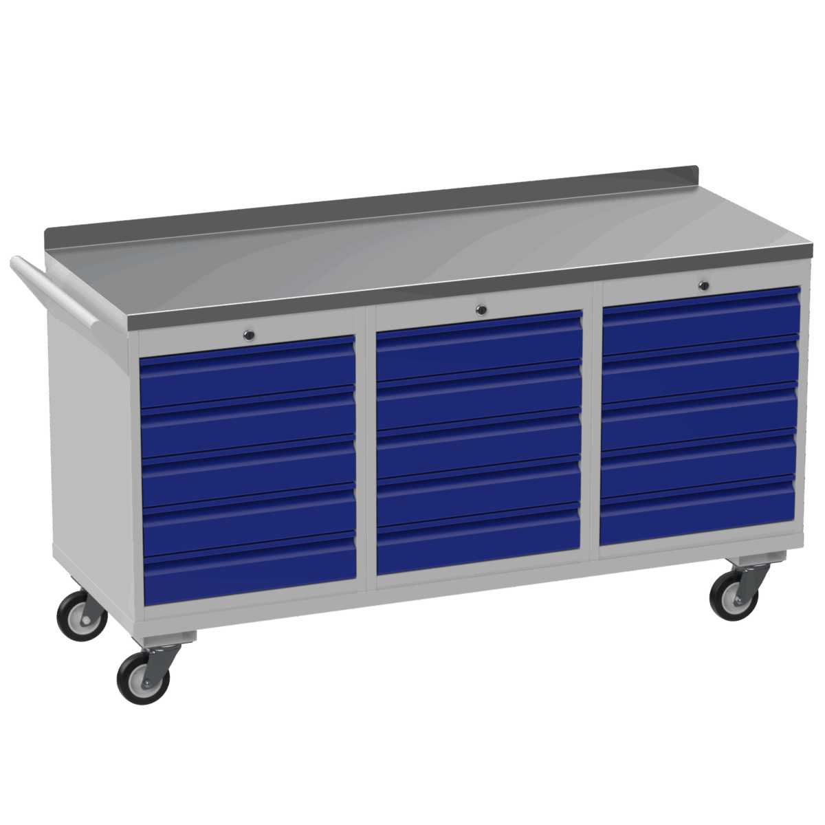 Triple Tool Cabinet 450kg Capacity, British Made — view 3