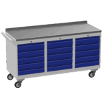 Triple Tool Cabinet 450kg Capacity, British Made — view 3