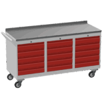 Triple Tool Cabinet 450kg Capacity, British Made — view 5