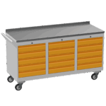 Triple Tool Cabinet 450kg Capacity, British Made — view 8