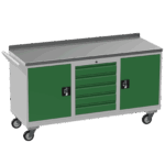 Triple Tool Cabinet 450kg Capacity, British Made — view 16
