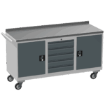 Triple Tool Cabinet 450kg Capacity, British Made — view 17