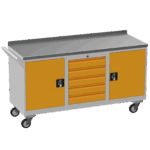 Triple Tool Cabinet 450kg Capacity, British Made — view 20