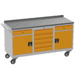 Triple Tool Cabinet 450kg Capacity, British Made — view 31