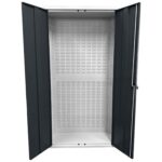 Large Storage Cabinet with Louvre Panel, British Made — view 11