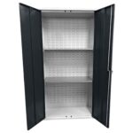 Large Storage Cabinet with Louvre Panel, British Made — view 29