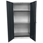 Large Storage Cabinet with Louvre Panel, British Made — view 38