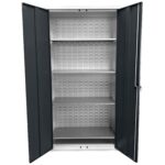 Large Storage Cabinet with Louvre Panel, British Made — view 47
