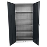 Large Storage Cabinet with Louvre Panel, British Made — view 56