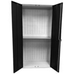 Large Storage Cabinet with Louvre Panel, British Made — view 21